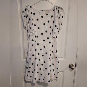 A New Day White and Black Polka Dot Dress